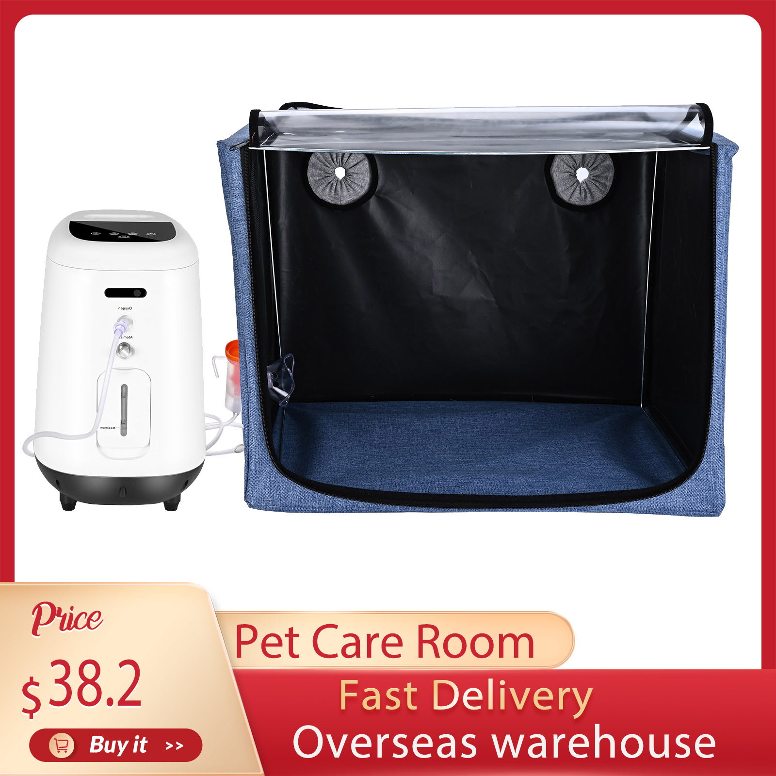 Lab Incubator - Pet Dog Cat Oxygen ICU Cage