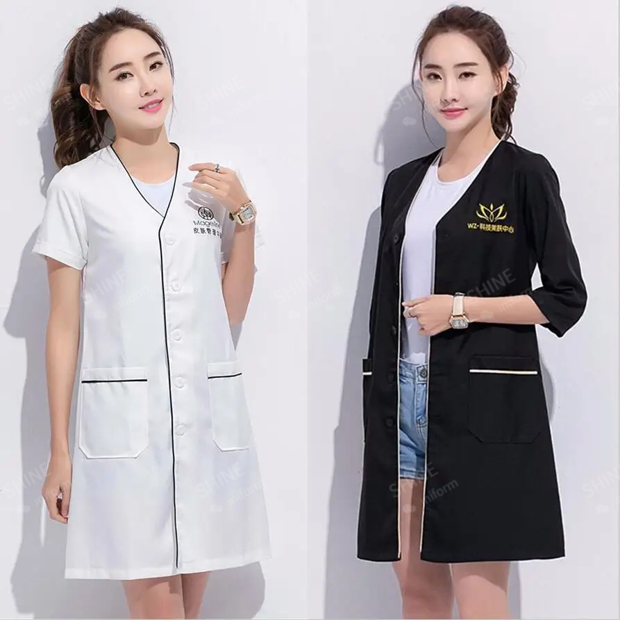 beauty uniform beautician Cust - Medical Lab Management ulasan dan harga